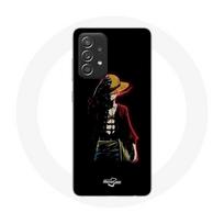 Case - Maniacase - Samsung Galaxy A52 5G - One Piece Manga Anime Luffy - Black - Soft juoda