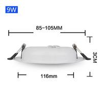 DC 12V LED įleidžiamas šviestuvas 3W 6W 9W 12W 15W 18W 36W LED lubinis įleidžiamas grotelinis aliuminio lydinio apvalus šviestuvas prožektorius 12 voltų Cold white