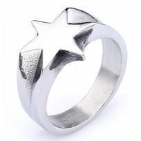 Vintage Hexagram Titanium Steel Ring Stylish Hypoallergenic Unisex Jewelry No. 6