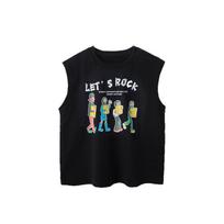 Kids' Trendy Hip Hop Baseball Uniform Set - Short Sleeve Summer Performance Costume for Boys and Girls 170 cm black