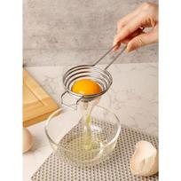 Stainless Steel Egg Yolk White Separator Kitchen Gadget Tool Easy Use Durable Efficient Cooking Baking Essential Professional Grade Innovative Design sidabras