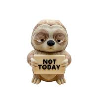 Animals with Attitude 3D Printed Figurines, Cute Animal Holding Placard Ornaments, Mood Humor Statue, Office Shelf Decor, Unique Handmade Style C