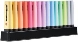 STABILO Boss Pastel Highlighter Desk Pens, 15-Pen Set, 7015-2-5