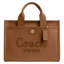 Coach Cargo 34 Odinė rankinė su logotipų spaudiniu Moteriškos rankinės Medaus rudumo CAM75-B4T7J Basic Set (Bag+Dust Bag)