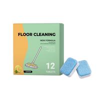 Floor Cleaning Tablets Pack of 12 Effective Formula for Hard Floor Surfaces Easy to Use Dissolvable Cleaning Tablets for Mop and Floor Cleaning One Size žalia