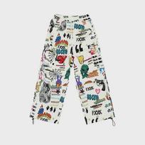 Unisex Rankomis Dažytos Grafiti Camouflage Krovinių Kelnės M