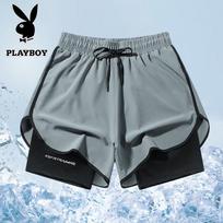 PLAYBOY Men's Summer Quick-Dry Running Shorts L