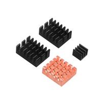 Raspberry Pi 5 Copper Heatsink & Radiator Set, 4-Pack with Adhesive Cooling