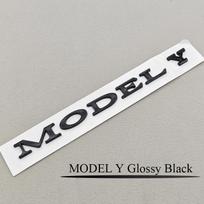 VKYA1 3D ABS chromo juodos spalvos automobilio raidės Modelio Y logotipas Automobilio galinės bagažinės emblemos lipdukas Tesla Model Y automobiliui Lipdukai Priedai