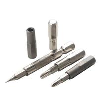 6.35mm to 4mm Electric Screwdriver Adapter & 4mm Bit Converter 25mm Length, Sandblasted