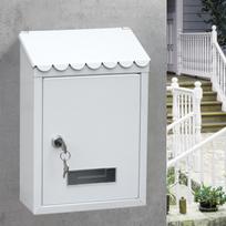 Mailbox 22x6.5x30cm Mail Locking Mail Box Home Gate Newspaper Install Screws žalia
