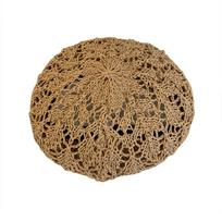 Summer Straw Beret Hat Anti-UV Visor Cap Fashion Sunscreen Hat  Gift chaki
