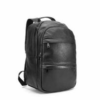 Men Quality Leather Design Casual Travel Bag Male Fashion Backpack Daypack College Student School Book 17  Laptop Bag 17 Inches juoda
