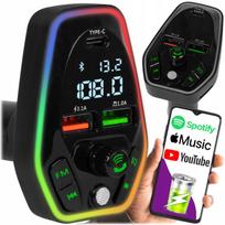 BLOW FM siųstuvas Bluetooth MP3 RGB BT greitas įkroviklis USB 3.1 USB-C 18W