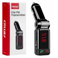 Sulankstomas FM automobilinis siųstuvas 2×USB-A 12V 24V AMIO-04650