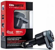 FM siųstuvas Bluetooth imtuvas USB pakrovėjas 2x QC 3.0 automobiliui