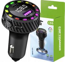 Automobilinis FM Bluetooth siųstuvas, MP3 grotuvas, USB tipo C