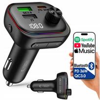 FM siųstuvas įkroviklis Bluetooth BT USB Type-C