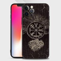 Viking Vegvisir Logo telefono dėklas, skirtas iPhone 13 12 11 Pro Max XS Max XR X 7 8 Plus 12 Mini 6S 5S SE 2020 juodas silikoninis dangtelis iPhone 7 Plus