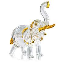 11.5X13.5CM Nordic Animal Ornaments Handmade Elephant Crystal Zhaocai Statue Desktop, Living Room, Counter, Home Decoration