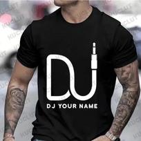 Oversized T-Shirt Men Women Dj Custom Tees Custom DJ Name T-shirt Personalized DIY Techno Music Tees Disc Music Love Clothing S smėlis