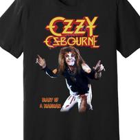 American Ozzy Osbourne'Diary of A Madman 'Men's Crew Neck Short Sleeve T-Shirt, 100% Cotton, Rock Band Design, Casual Edition S