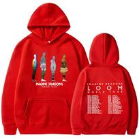 Imagine Dragons Loom World Tour 2024 Hoodies Hip Hop Rock Band Vintage Sweatshirts Fans Gift Unisex Loose Long Sleeve Pullovers S