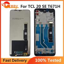 LCD Screen and Digitizer Full Assembly For TCL 20SE With Frame