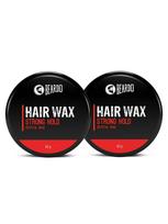 Beardo Stronghold Hair Wax 50gm X Pack of 2 for Men Crystal Styling Wax Glossy Shine Strong Hold