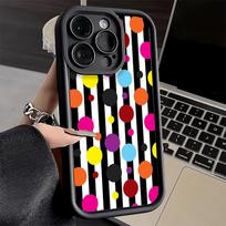 Phone Case for iPhone 17 Air 16E 15 16 Pro Max Polka Dots Art Fashion Desgin Cover 14 Plus 13 12 Mini Soft Shell Silicone Fundas iPhone 14