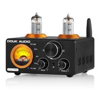 Nobsound PRO 6K4 Bluetooth vakuuminio vamzdelio stiprintuvas VU matuoklis USB DAC Galios stiprintuvas Pirminis stiprintuvas ST-01 5.0 COAX/OPT juoda