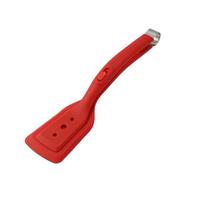 Spatula Flipper Silicone 2 in 1 Grip and Spatula Tongs Steak Clamp Crepe French Non Stick Food Clip BBQ Kitchen Cooking Tool raudona