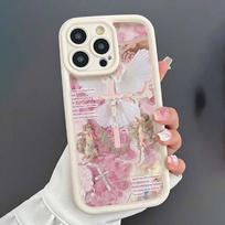 Pink cross for Apple 14/13 mobile phone case iPhone15promax new 11/12 anti-drop 1617 iPhone 7/8