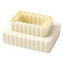 3Pcs/Set Square Biscuit Molds DIY Fondant Cookie Mold Cake Decorating Tool Cookie Cutters Baking Supplies