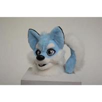 Blue Husky Dog Fursuit Head Tail for Adults Cartoon Mascot Costume Accessories Halloween Christmas Carnival Fancy Party Props One Size