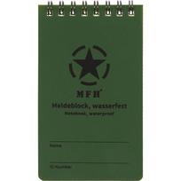 Notebook waterproof small spiral binding ca. 7.5 x 13 cm