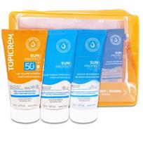 Kūno priežiūros rinkinys Topicrem Sun Protect SPF50, 3 x 50 ml