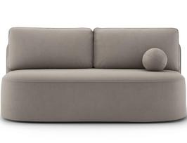 Lilana moderni sofa-lova su miego funkcija ir patalynės dėže, smėlio spalvos, 193x96x93 cm