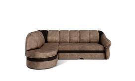 Kampinė sofa Eltap Benano, juoda/ruda