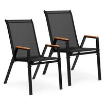 Lauko kėdžių rinkinys MultiGarden SC-092W-2-1, juoda sp., 72 cm x 55 cm x 92 cm, 2 vnt.