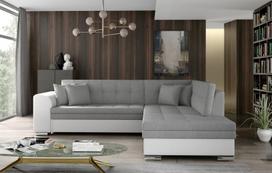 Dešininė kampinė sofa Pieretta, pilka/balta
