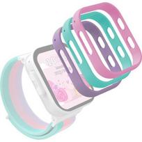 Replacement Silicone Frames for Children’s Smart Watch inSPORTline Cubbio (3 Pcs.) - Pink-Green-Violet