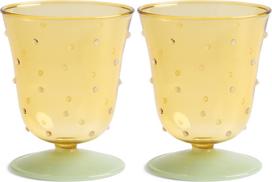 &K Amsterdam Vandens taurės Dot 200 ml, geltonos, 2 vnt.