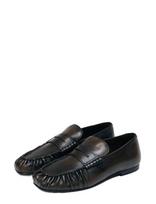 ALOHAS - Aven Vintage Effect Brown Leather Loafers - Louferiai - Ruda