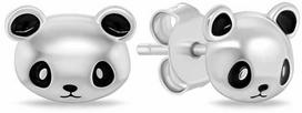 Brilio Silver Unikalūs sidabriniai auskarai Panda EA1112W