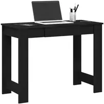 Rašomasis stalas, juodos spalvos, 100x45x75cm, apdirbta mediena