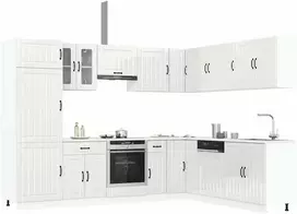 Virtuvinių spintelių komplektas, 14 dalių, Lucca, balta