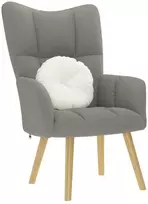 Fotelis Poilsio kėdė, taupe spalvos, audinys