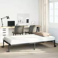 Lovos rėmas be čiužinio Sulankstomas juodas 100x200 cm Plienas