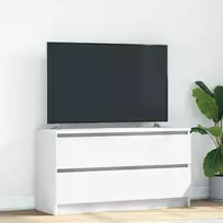 TV staliukas Televizoriaus spintelė, balta, 100x35x54 cm, apdirbta mediena